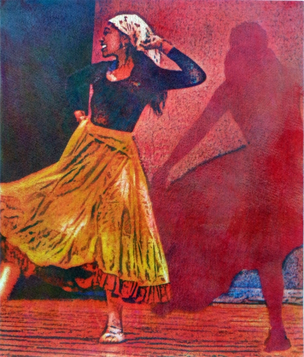 Dancer in Yellow Flamenco Skirt | Afterimage Gallery