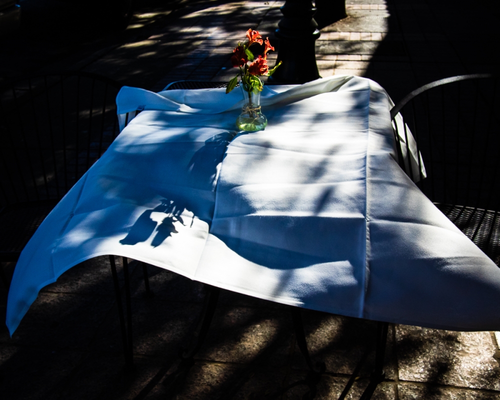 Norm Diamond, Blue Tablecloth, Austin